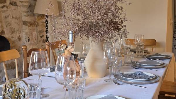 Table dressée Villas Fora Provence